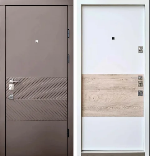 Дверь входная двухцветная №109