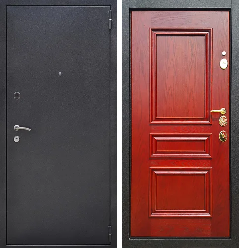 Темно серая входная дверь №49