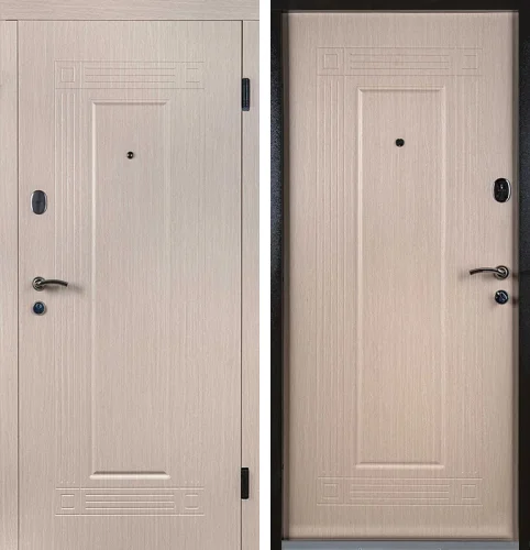 Белый ясень входная дверь №50