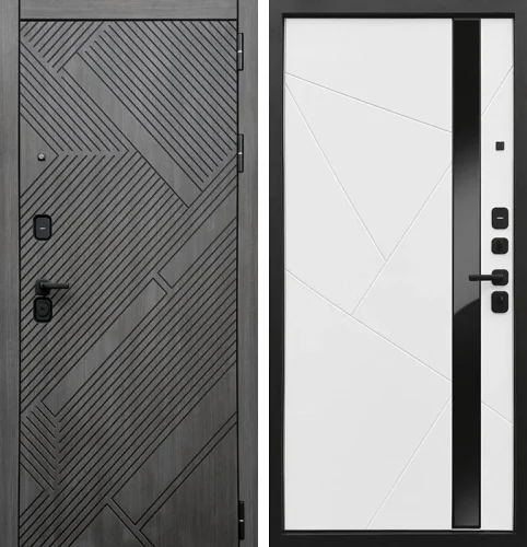 Дверь металлическая темно серая №42