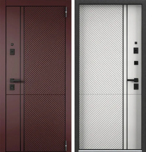 Красная входная дверь с терморазрывом №110