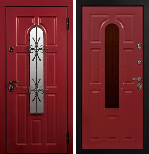 Входная дверь с окном в загородный дом влагостойкая №15