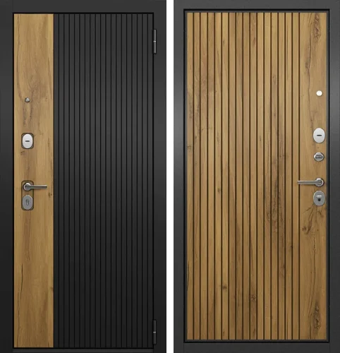 Металлическая дверь с деревом №21