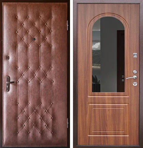 Железная дверь для квартиры хрущёвки с зеркалом №3