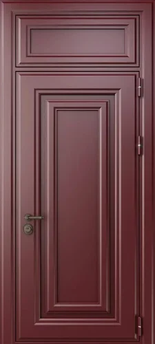 Красная металлическая дверь с металлофиленкой №40
