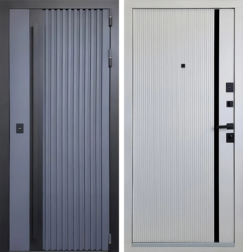 Синяя входная дверь с терморазрывом №98