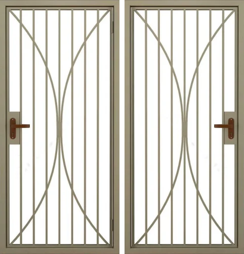 Металлическая решетчатая дверь в тамбур №5