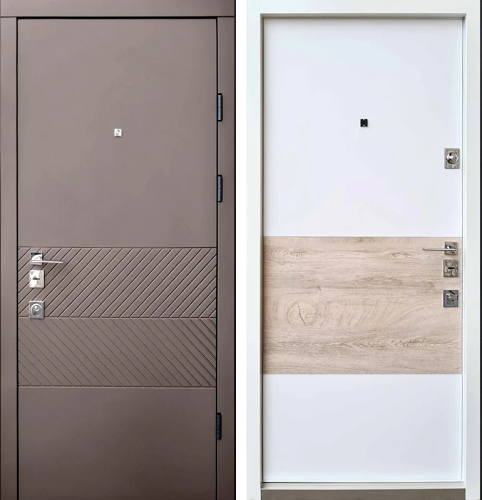 Железная дверь белого цвета white №109
