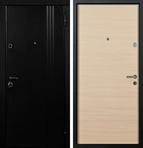 Стальная входная дверь в квартиру сандал белый внутри №3