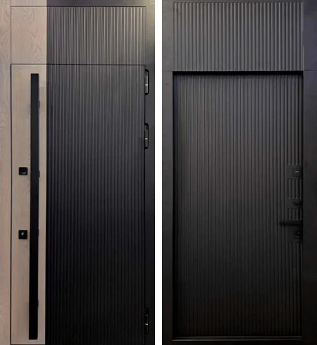 Дверь с фрамугой входная металлическая №14