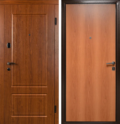 Входная внешняя дверь МДФ + ламинат №12