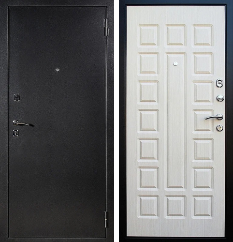 Железная межкомнатная дверь в комнату антик серебро №11