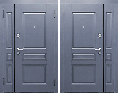 Дверь металлическая распашная двухстворчатая №30