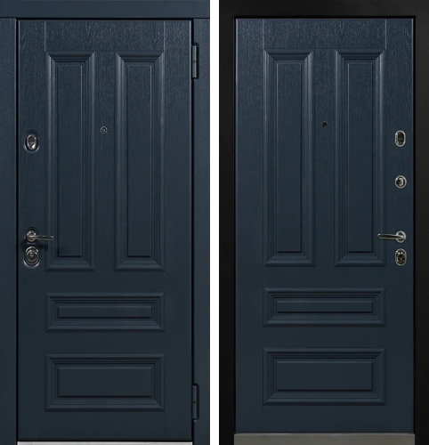 Тёмно синяя дверь в дом №31