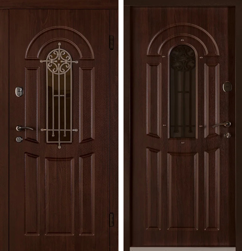 Дверь в дом со стеклопакетом №1