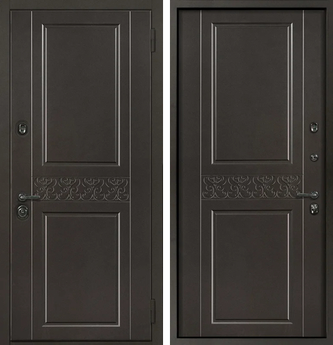 Дверь входная металлическая серая №37