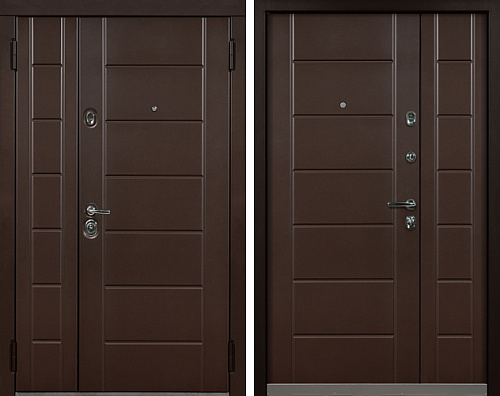 Полуторная входная дверь со створкой №14