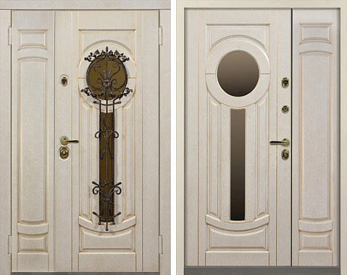 Металлическая дверь с окном №18