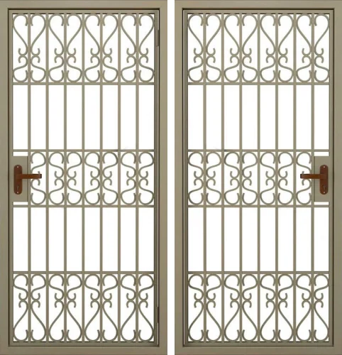 Металлическая решетка дверь защитная №8