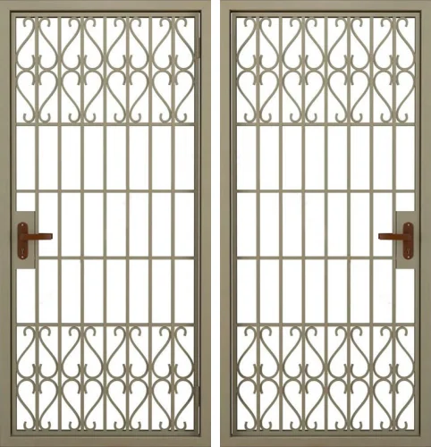 Дверь решетка металлическая в тамбур №7