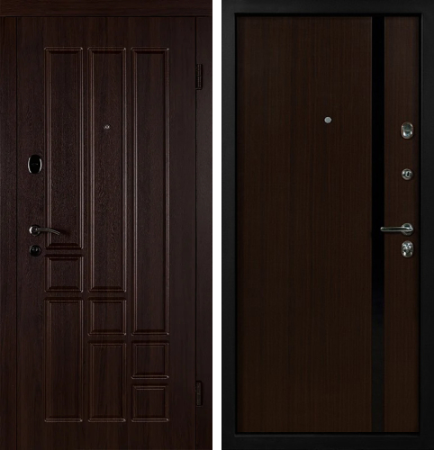 Входная дверь Венге в жилой дом №10