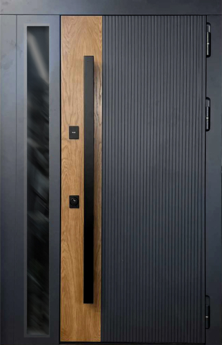 Утепленная полуторная дверь №36