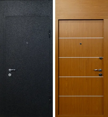 Входная дверь с вставкой сверху №23