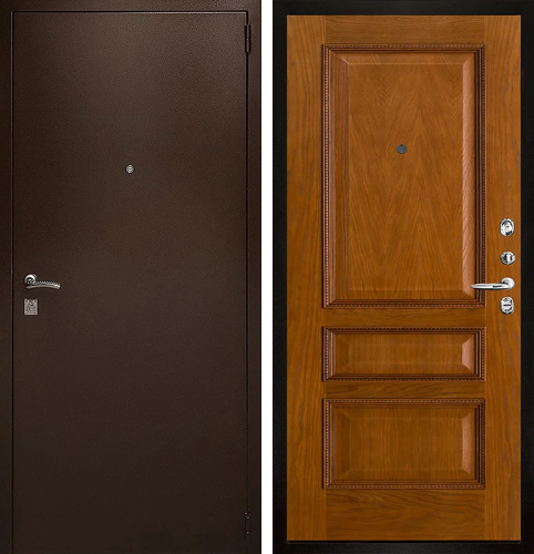 Дверь с порошковым напылением в коттедж  №7