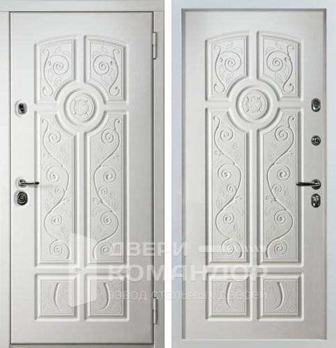Дверь уличная белая №35