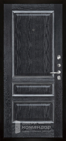 Черная дверь МДФ с патиной №18 - внутренняя сторона