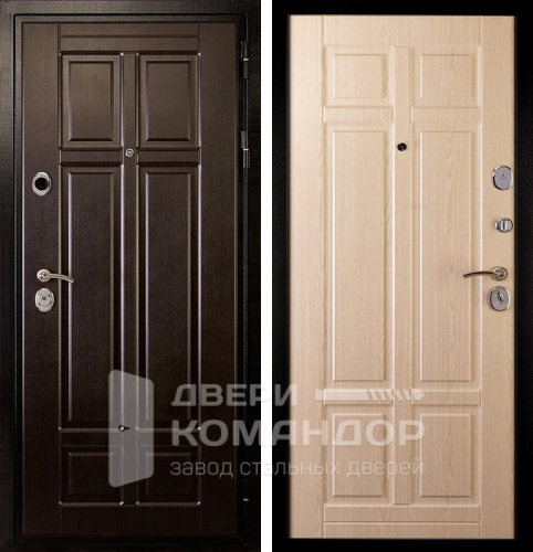 Входная деревянная дверь для бани уличная №76