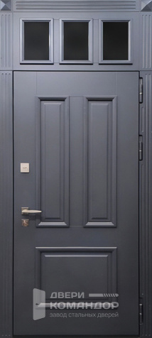 Дверь с фрамугой со стеклом №29 - наружная сторона