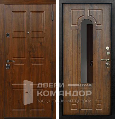 Входная металлическая дверь с зеркалом №10
