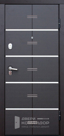 Дверь входная металлическая с зеркалом №34 - наружная сторона