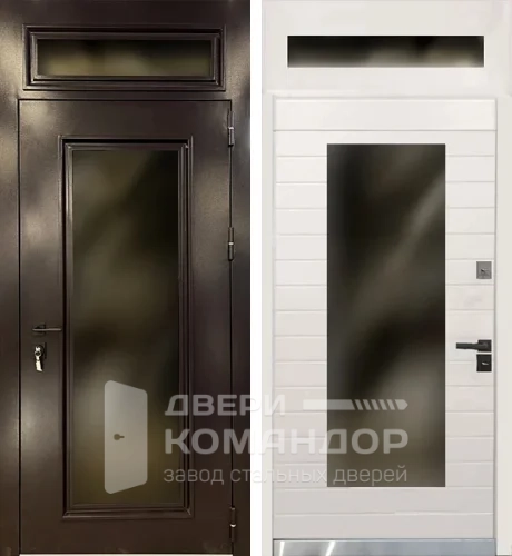 Металлическая дверь с фрамугой №9