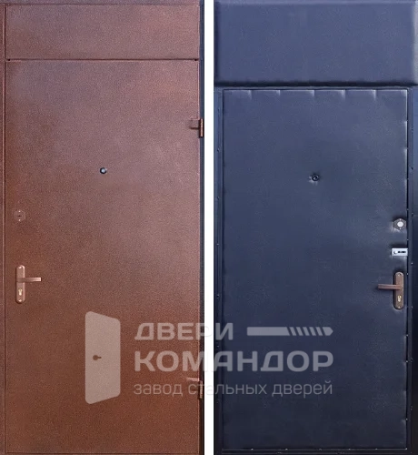 Железная дверь с фрамугой эконом класса №26