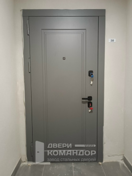 Входная дверь  эмаль / змаль, с окраской металла в два цвета, на заказ