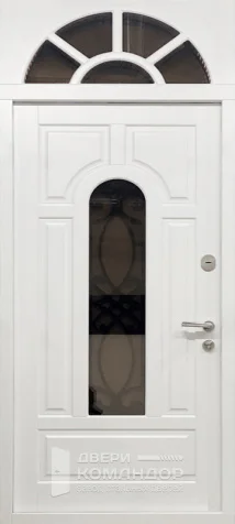 Входная дверь с окном наверху и ковкой №2 - внутренняя сторона